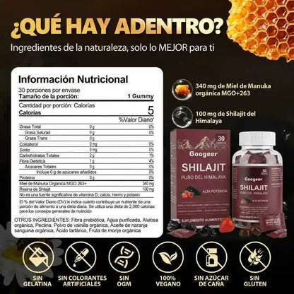 Shilajit Gummies - Más Energía y Presencia en 14 Días