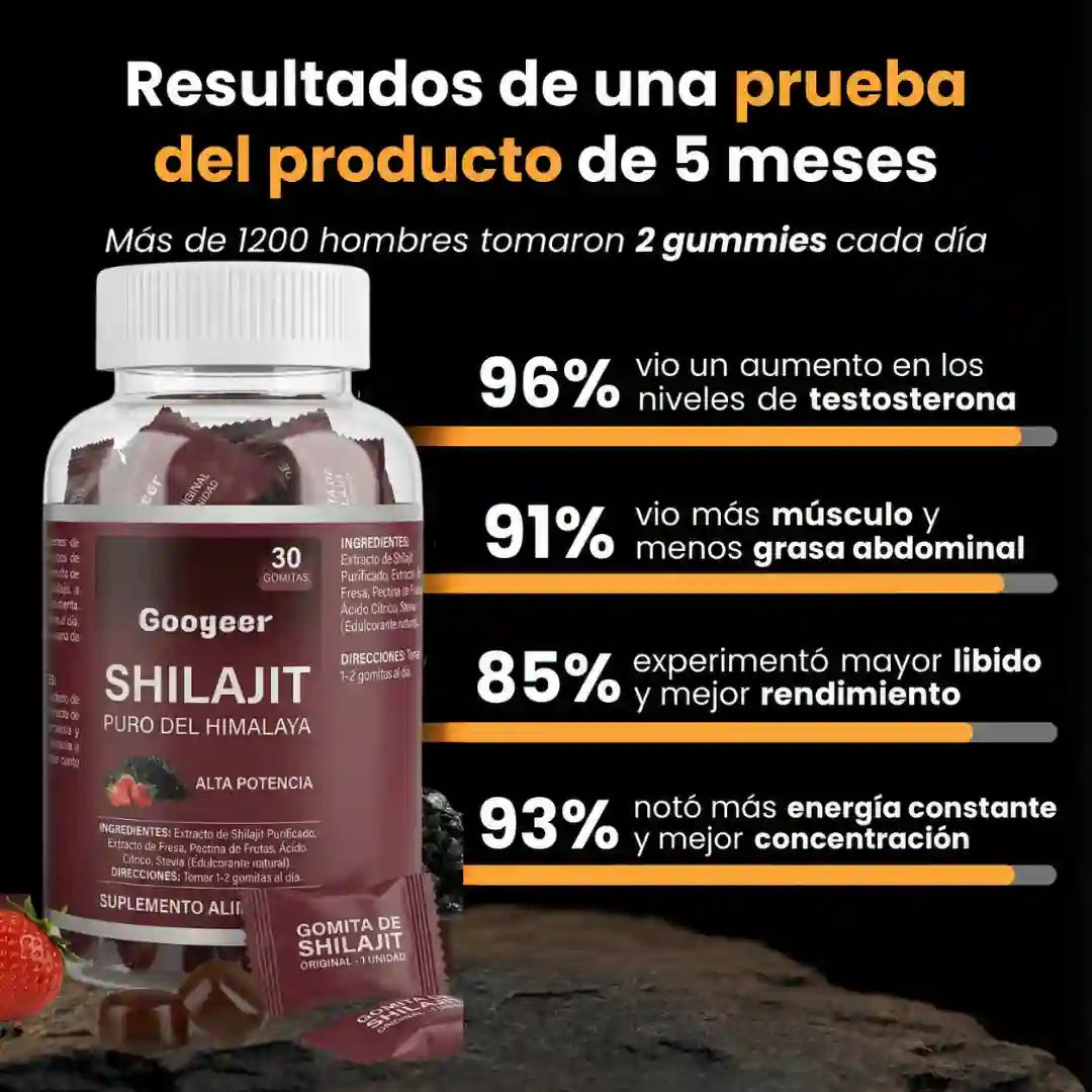 Shilajit Gummies - Más Energía y Presencia en 14 Días